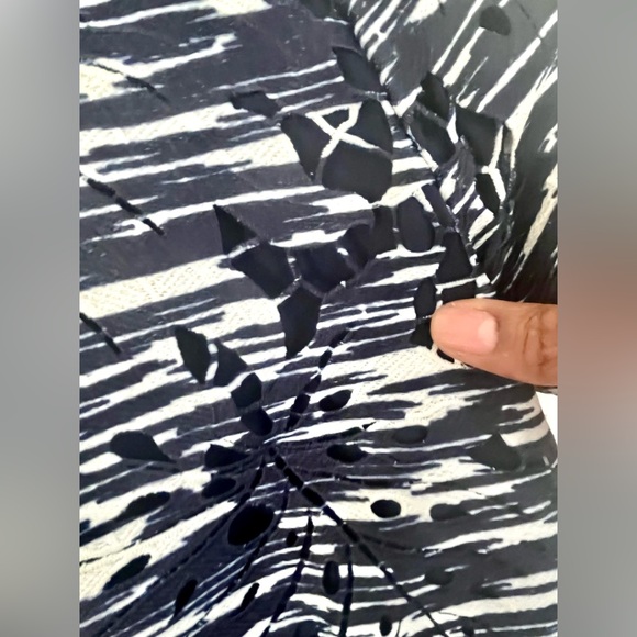 Tory Burch Dina Navy Space Dyed Cutout Dress Size 6 Excellent Condition - Picture 5 of 12